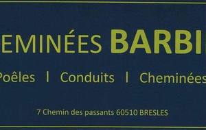 L'entreprise Cheminées BARBIER de Bresles sponsorise l'ASNC !