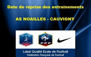 Date de reprise d'entrainement 2017 - 2018