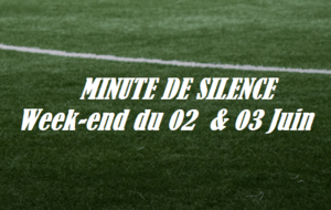 MINUTE DE SILENCE WEEK-END DU 02 &amp; 03 JUIN