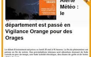 Alerte Orage. Pas d'entraînement ce mardi 4 juin