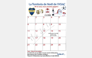La Tombola de l'ASNC est disponible