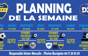 Modification du Planning Séniors