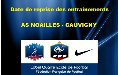 Date de reprise des entrainements 2017