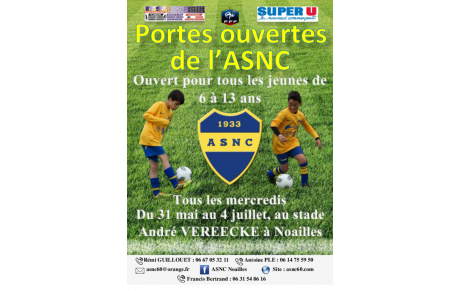 Porte Ouverte Ecole de Football U6 à U13