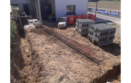 Travaux en cours au stade