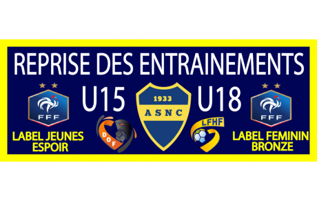 [U14 à U18] Reprise des entrainements à partir du Lundi 15 Juin !