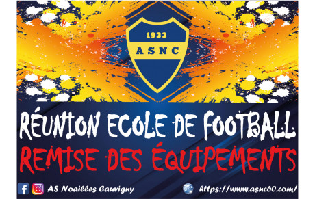 Réunion Ecole de Football et remise des équipements